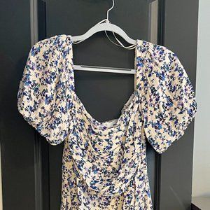 ASTR the Label Square Neck Bubble Sleeve Dress